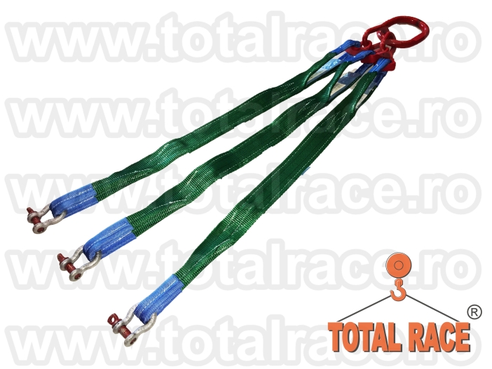 Dispozitiv de chingi cu 3 brate si chei de tachelaj omega productie Crosby - 1