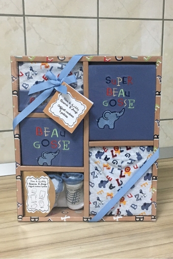 Set cadou bebe 5 piese 0-6 luni Elefant Tom Kids - 1