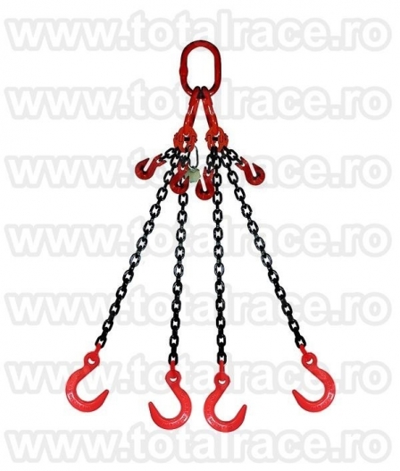 Echipament ridicare din lant 4 brate cu carlige deschidere mare - 2
