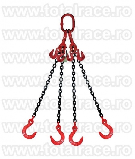 Echipament ridicare din lant 4 brate cu carlige deschidere mare - 3