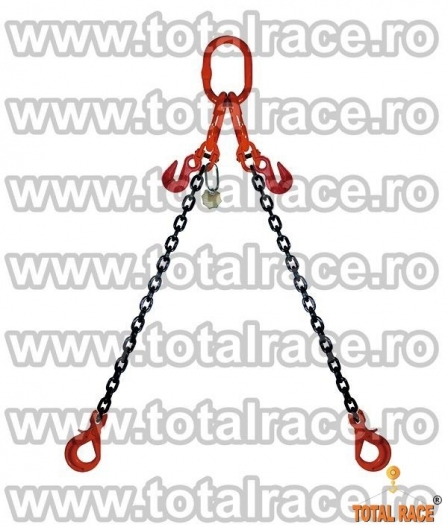 Dispozitive de ridicare din lant cu 2 brate cu carlige rotative cu siguranta - 3