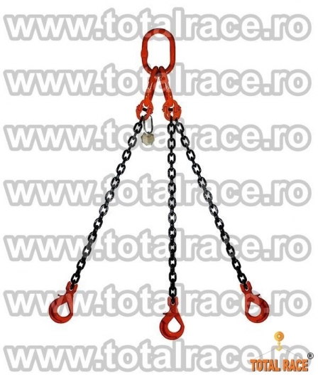 Echipament ridicare din lant 3 brate cu carlige rotative cu autoblocare - 1