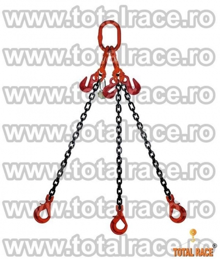 Echipament ridicare din lant 3 brate cu carlige rotative cu autoblocare - 2