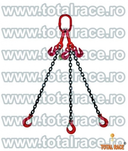 Echipament ridicare din lant 3 brate cu carlige rotative cu autoblocare - 3